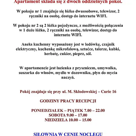 Centrum Noclegowe 6 Appartement *